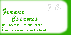 ferenc csernus business card